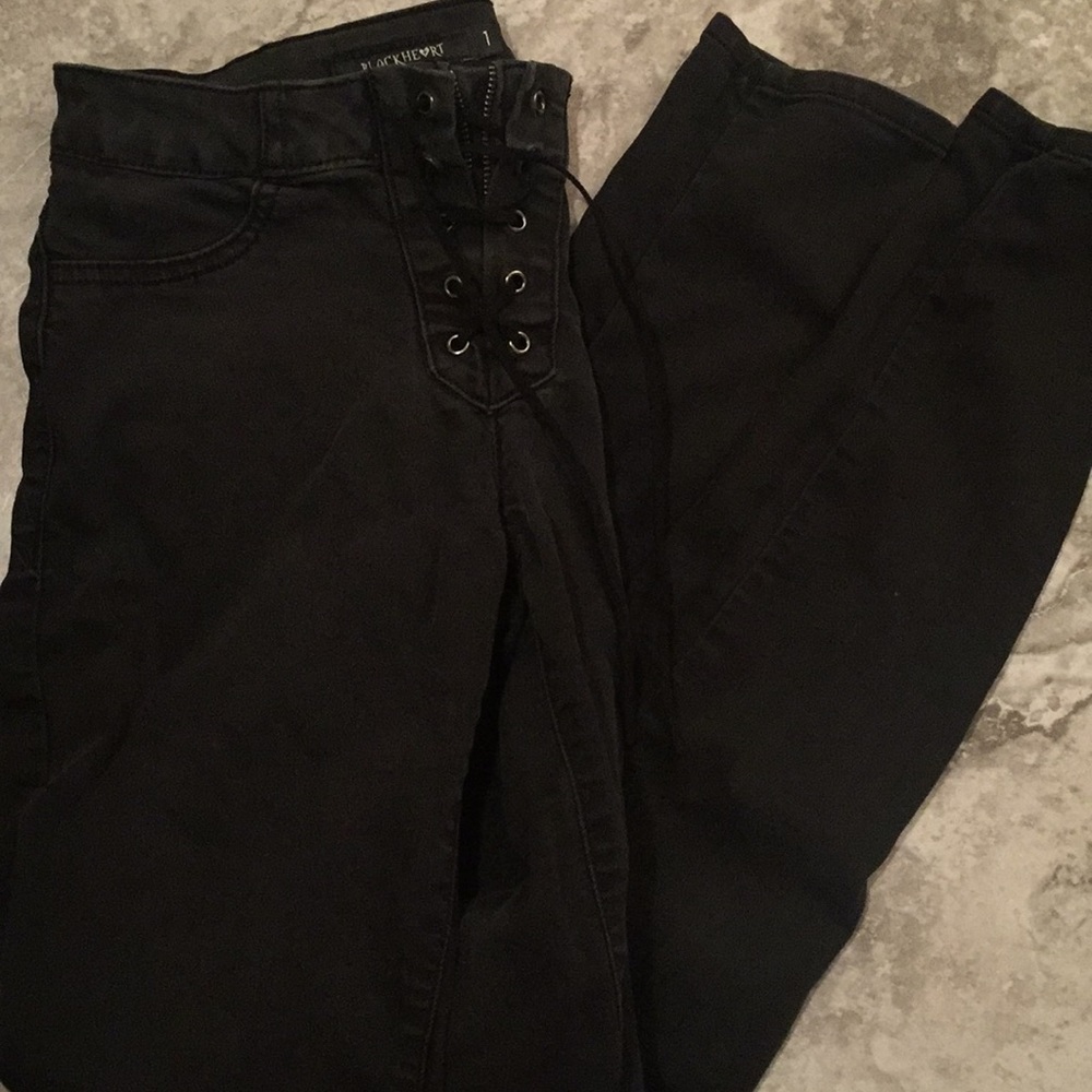 Blackheart Pants 1 Lace Up Front